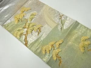 リサイクル　橋に松模様織出し袋帯